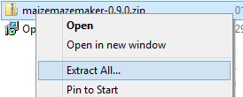 Unzip using standard windows zip integration