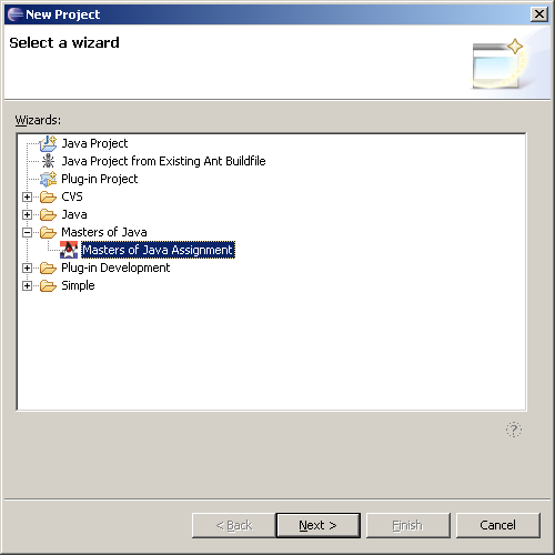 New MoJ Assignment Wizard - Step #1