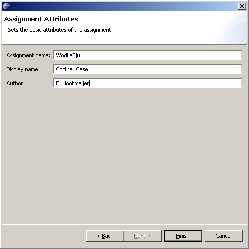 New MoJ Assignment Wizard - Step #3